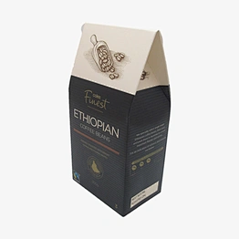 Custom Luxury Printed Coffee Bean Packaging Square Bottom Recyclable Paper Box 200g 500g 1kg Coffee Box