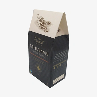 Custom Luxury Printed Coffee Bean Packaging Square Bottom Recyclable Paper Box 200g 500g 1kg Coffee Box