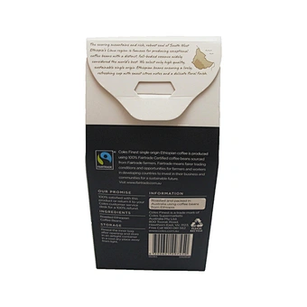 Custom Luxury Printed Coffee Bean Packaging Square Bottom Recyclable Paper Box 200g 500g 1kg Coffee Box