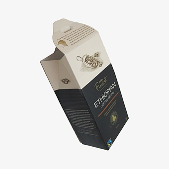 Custom Luxury Printed Coffee Bean Packaging Square Bottom Recyclable Paper Box 200g 500g 1kg Coffee Box